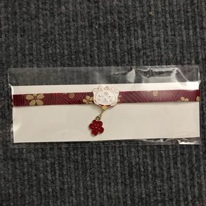 Red Lucky Cat Choker